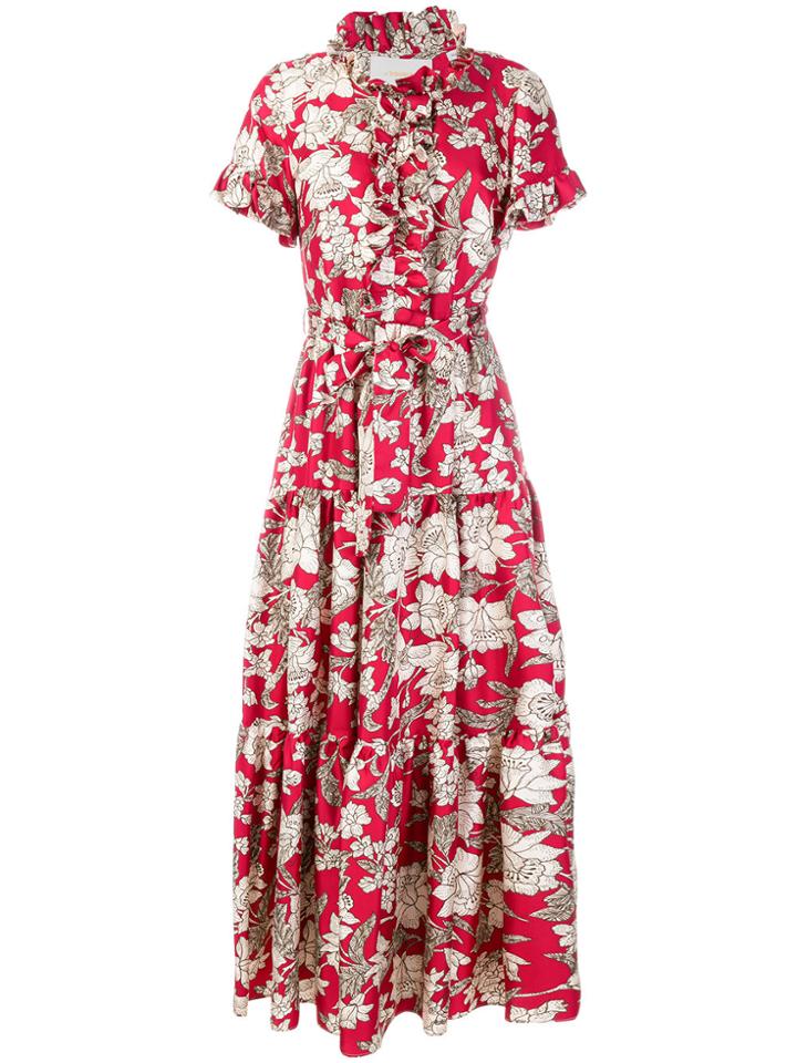 La Doublej Lilium Printed Dress - Red