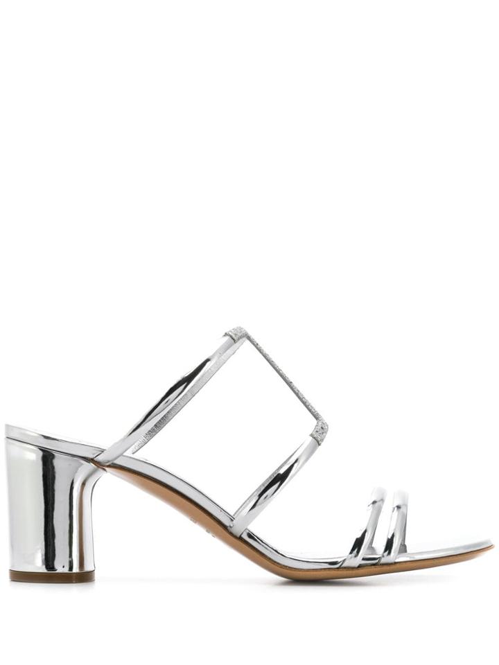 Casadei Aurora Slip-on Sandals - Silver