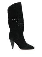 Isabel Marant Embroidered Pointed Boots - Black
