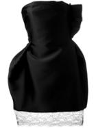 Lanvin Strapless Cocktail Dress, Women's, Size: 38, Black, Polyester/silk/viscose/silk