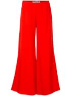 Aalto Cropped Wide Leg Trousers - Red