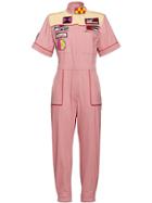 Miu Miu Rally Patch Jumpsuit - Pink & Purple