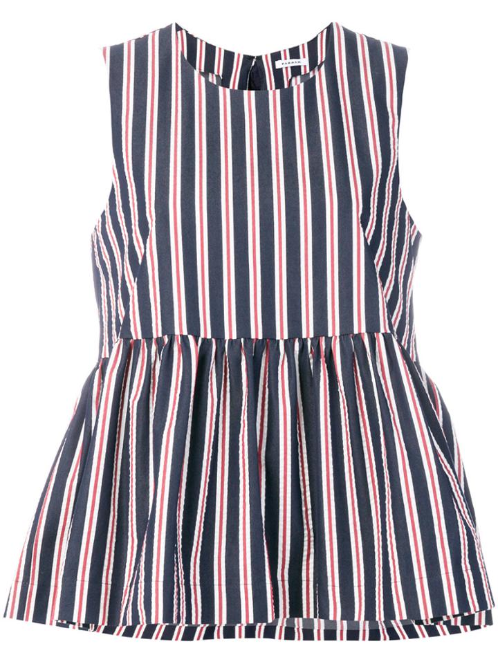 P.a.r.o.s.h. Striped Peplum Top - Blue