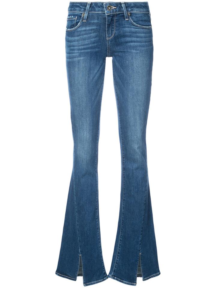 Paige Flared Fitted Jeans - Blue