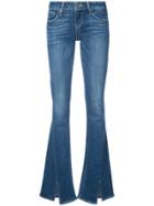 Paige Flared Fitted Jeans - Blue