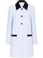 Miu Miu Cady Button-front Coat - Blue