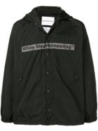 White Mountaineering Logo Print Hooded Jacket - Black