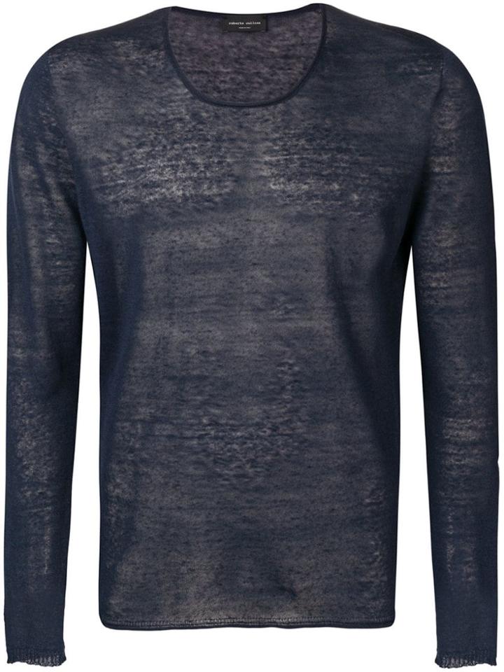Roberto Collina Basic Jersey Sweater - Blue