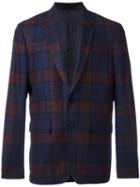 Dondup Checked Blazer, Men's, Size: 50, Blue, Polyester/viscose/wool