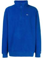 Tommy Jeans Mock Neck Long Sleeve Pullover - Blue