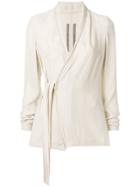 Rick Owens Wrap Tie Jacket - Nude & Neutrals