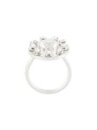 Maison Margiela Crystal Embellished Ring, Women's, Size: Small, Metallic