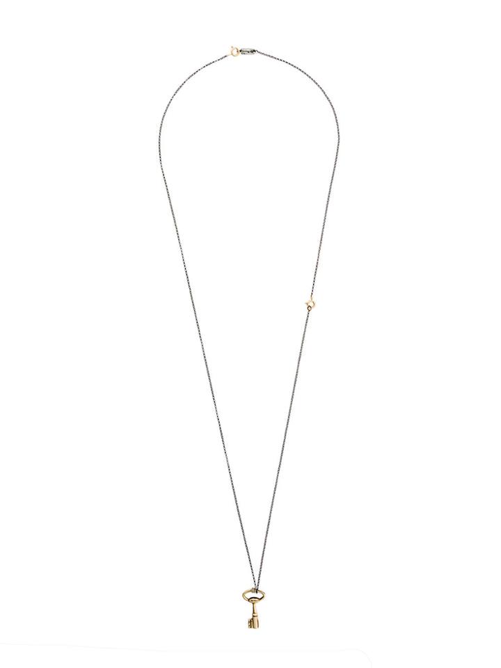 Ugo Cacciatori Key Pendant Necklace - Metallic