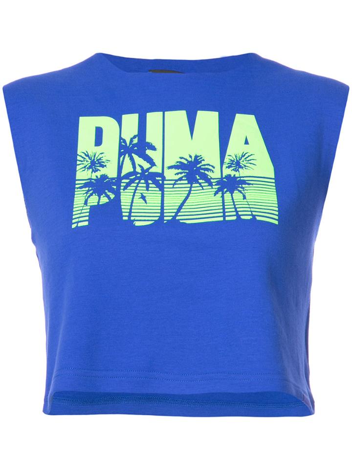 Fenty X Puma Cropped Logo Top - Blue