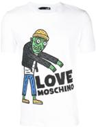 Love Moschino Logo Graphic Print T-shirt - White