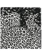 Marc Jacobs - Leopard Print Shawl - Women - Viscose/wool - One Size, Black, Viscose/wool