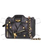 Moschino - Paper Doll Tromp L'oeil Biker Bag - Women - Leather - One Size, Black, Leather