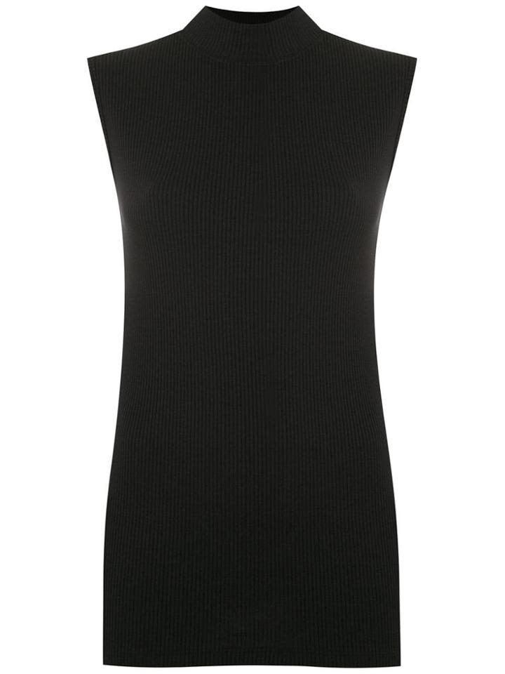 Andrea Bogosian High Neck Knit Tank - Black