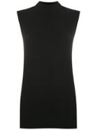 Andrea Bogosian High Neck Knit Tank - Black