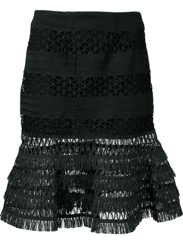 Jonathan Simkhai Fringed Peplum Skirt