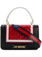 Love Moschino Quilted Logo Tote - Red