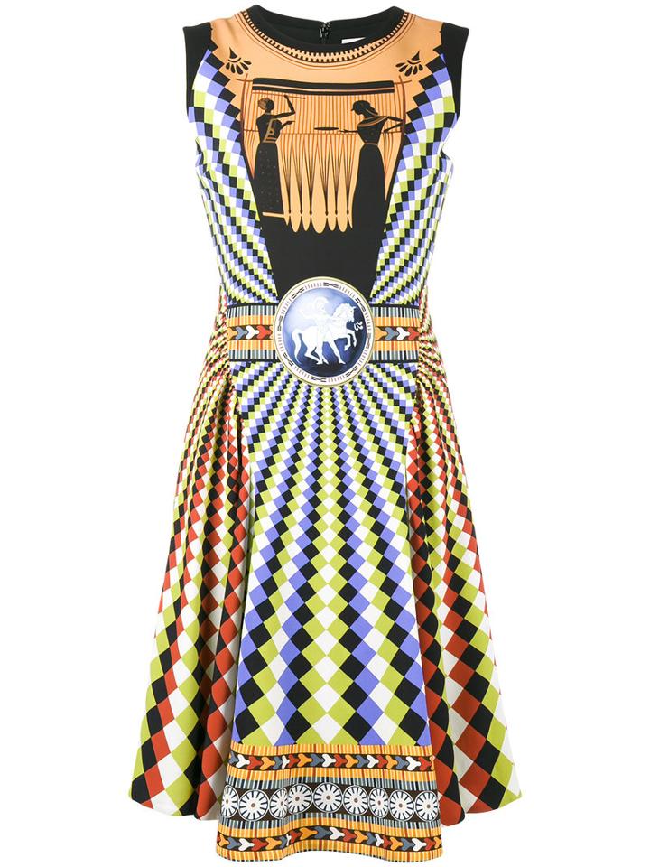 Mary Katrantzou - Eirene Skater Dress - Women - Silk/spandex/elastane/viscose - 12, Silk/spandex/elastane/viscose