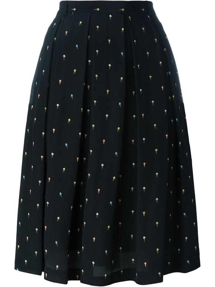 Paul Smith Black Label Ice Cream Print Pleated Skirt