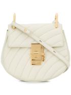 Chloé Quilted Drew Shoulder Bag - White