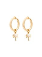Malaika Raiss 24k Gold-plated Palm Tree Hoop Earrings - Metallic