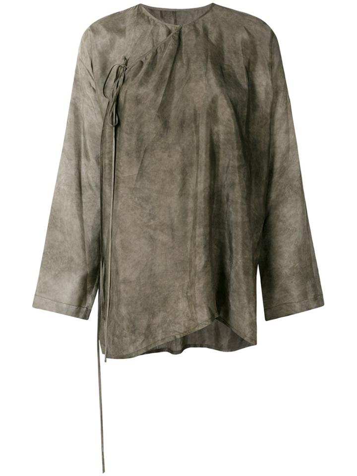 Uma Wang Tanesha Tie Dye Oversize Top - Grey