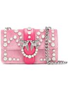 Pinko Mini Love Shoulder Bag - Pink & Purple