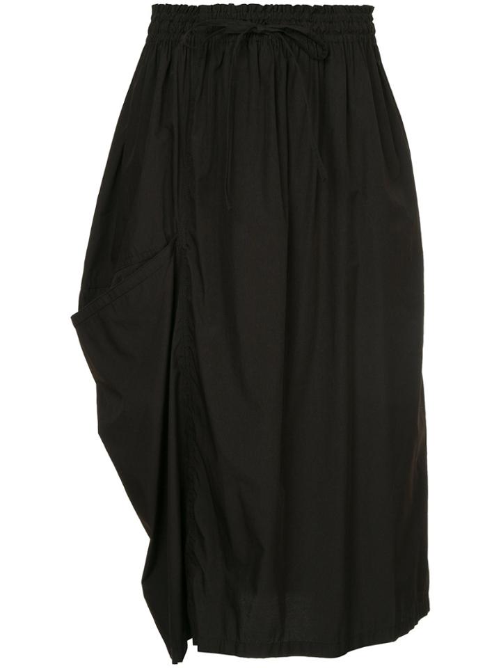 Y's Draped Skirt - Black