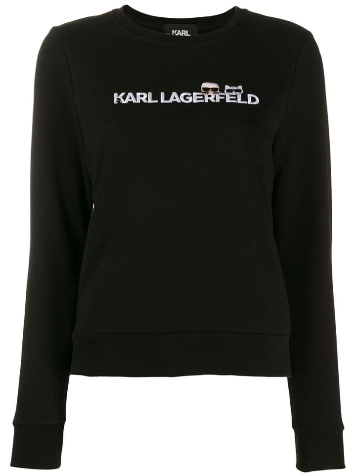Karl Lagerfeld Ikonik Logo Sweatshirt - Black
