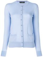 Dolce & Gabbana Crystal Button Cardigan - Blue