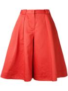 Jil Sander Navy Wide-leg Cropped Trousers, Women's, Size: 38, Yellow/orange, Linen/flax/cotton