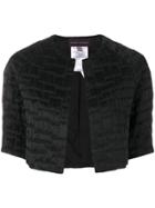Talbot Runhof Cropped Textured Jacket - Black