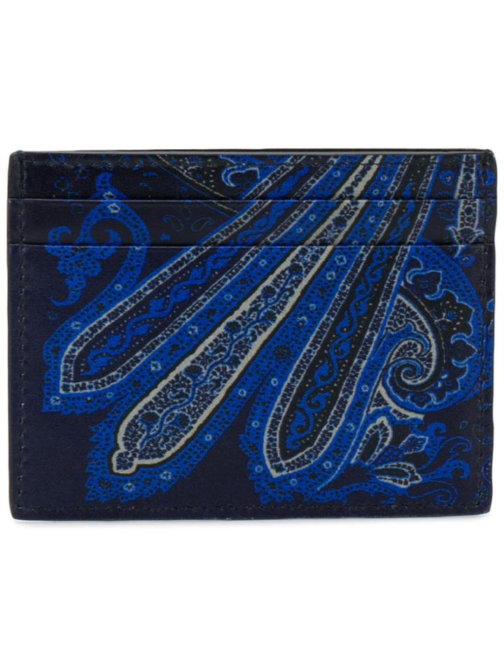 Etro Paisley Print Cardholder - Blue