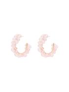 Simone Rocha Wiggle Crystal Hoop Earrings - Pink