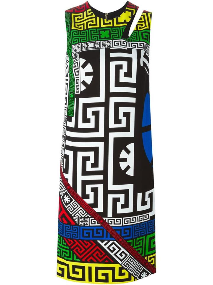 Versace '#greek' Dress, Women's, Size: 40, Black, Viscose/silk