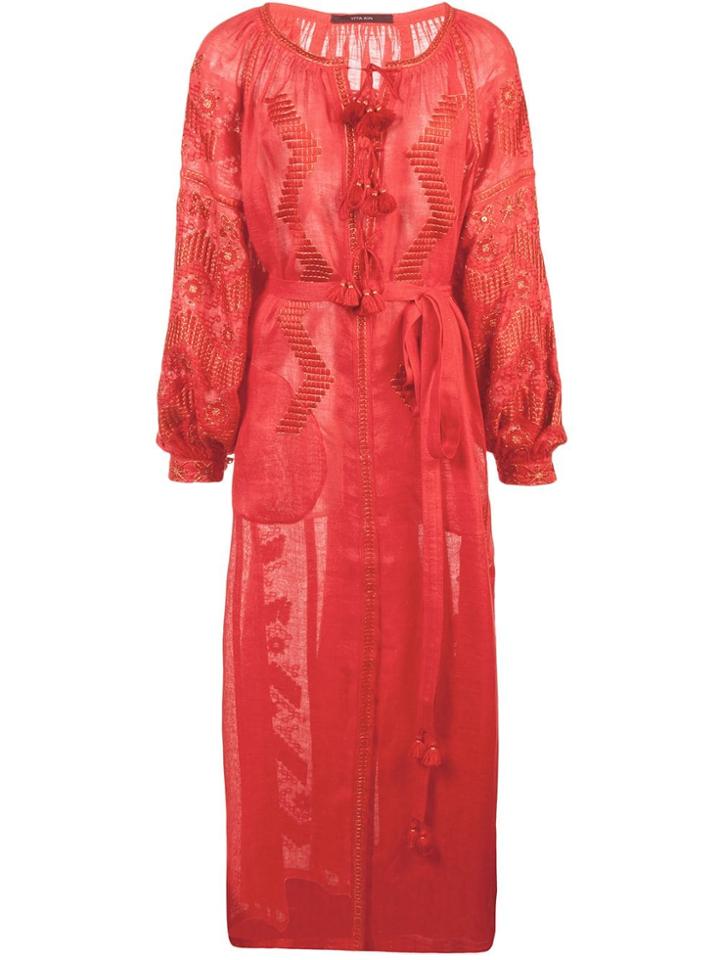 Vita Kin Embroidered Balloon Sleeve Dress