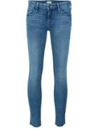 Mother Looker Ankle Fray Jeans, Women's, Size: 28, Blue, Cotton/polyester/lyocell