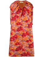 William Vintage Gradient Print Flared Coat - Yellow & Orange