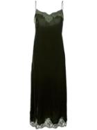 Ermanno Scervino Long Slip Dress, Women's, Size: 40, Green, Viscose/silk/cotton/polyamide