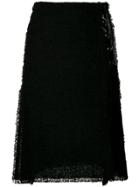 Sonia Rykiel Tweed Midi Skirt - Black