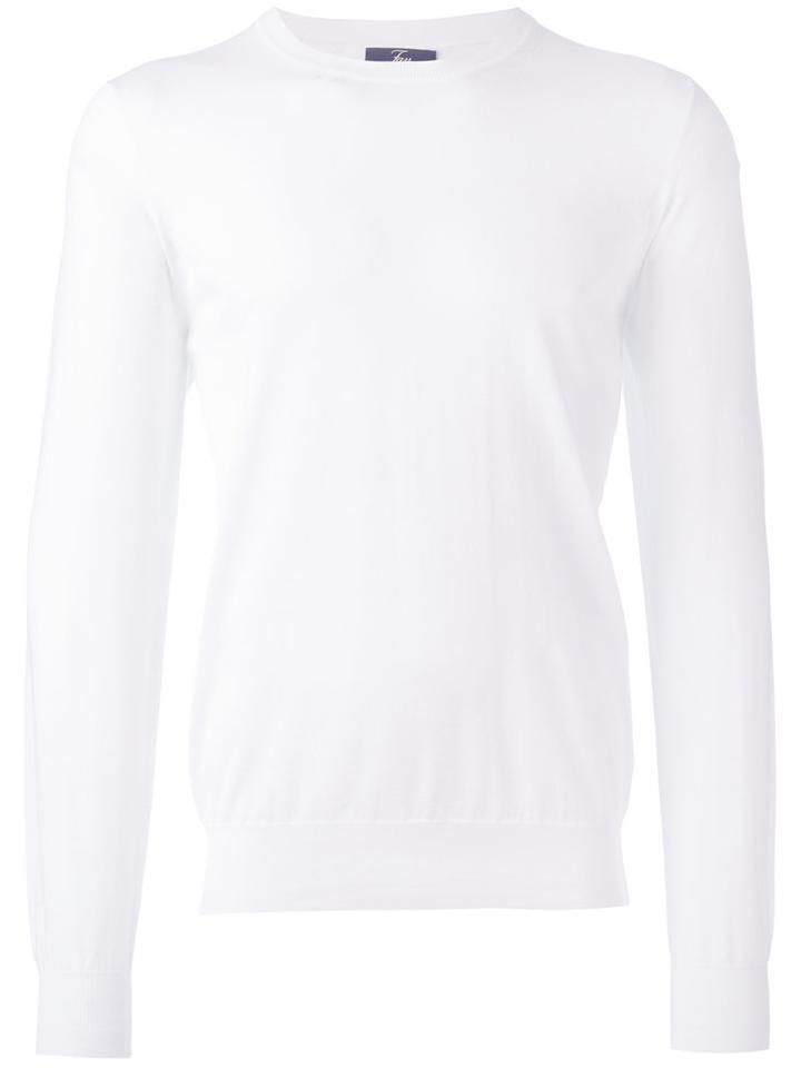 Fay - Crew Neck Jumper - Men - Cotton - 52, White, Cotton