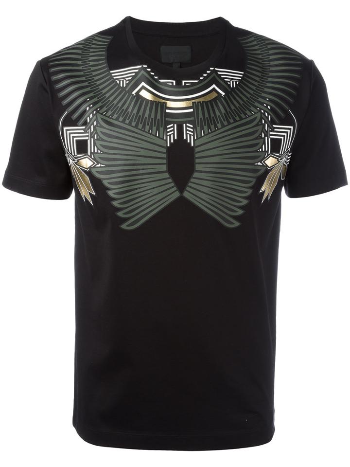 Les Hommes Geometric Chest Print T-shirt, Men's, Size: Small, Black, Cotton