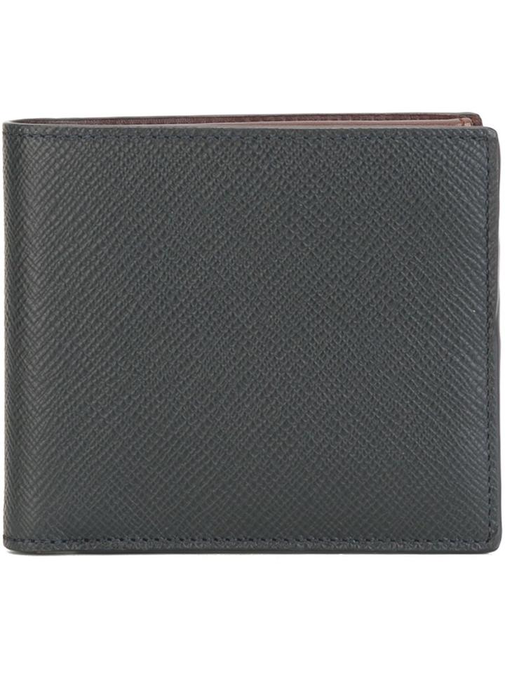 Smythson Small Bi-fold Wallet - Blue