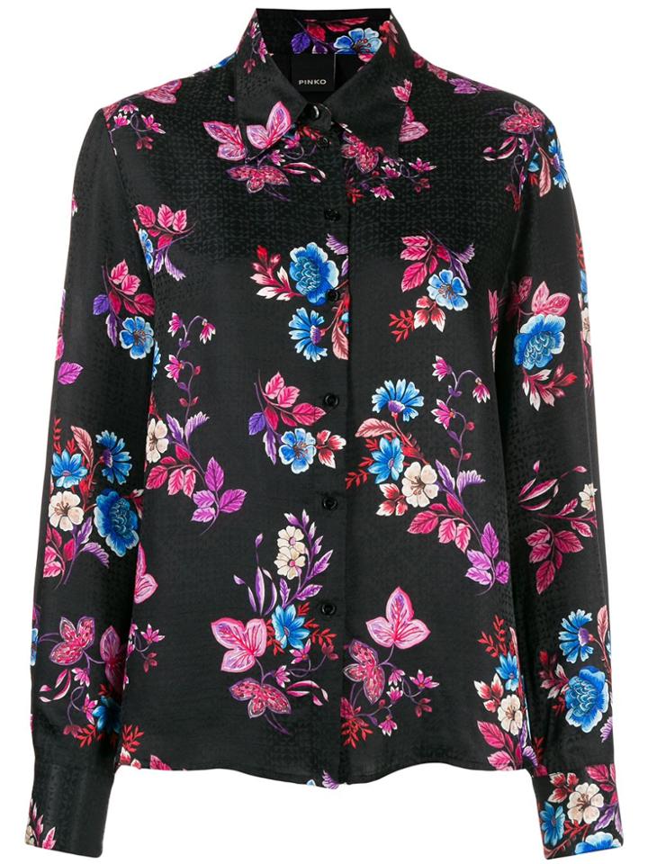 Pinko Floral Print Shirt - Black