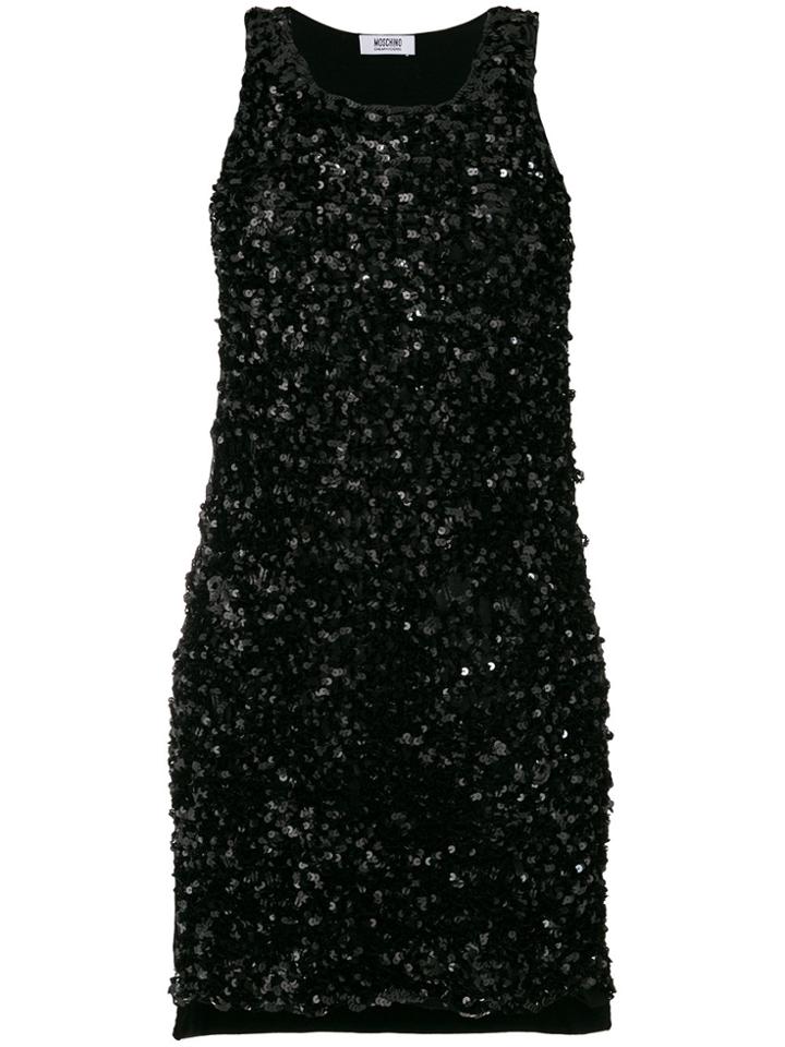 Moschino Vintage Sequinned Short Dress - Black