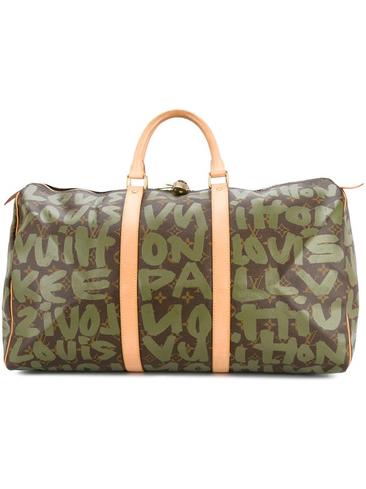 Louis Vuitton Vintage Keepall 50 Monogram Graffiti Holdall - Brown